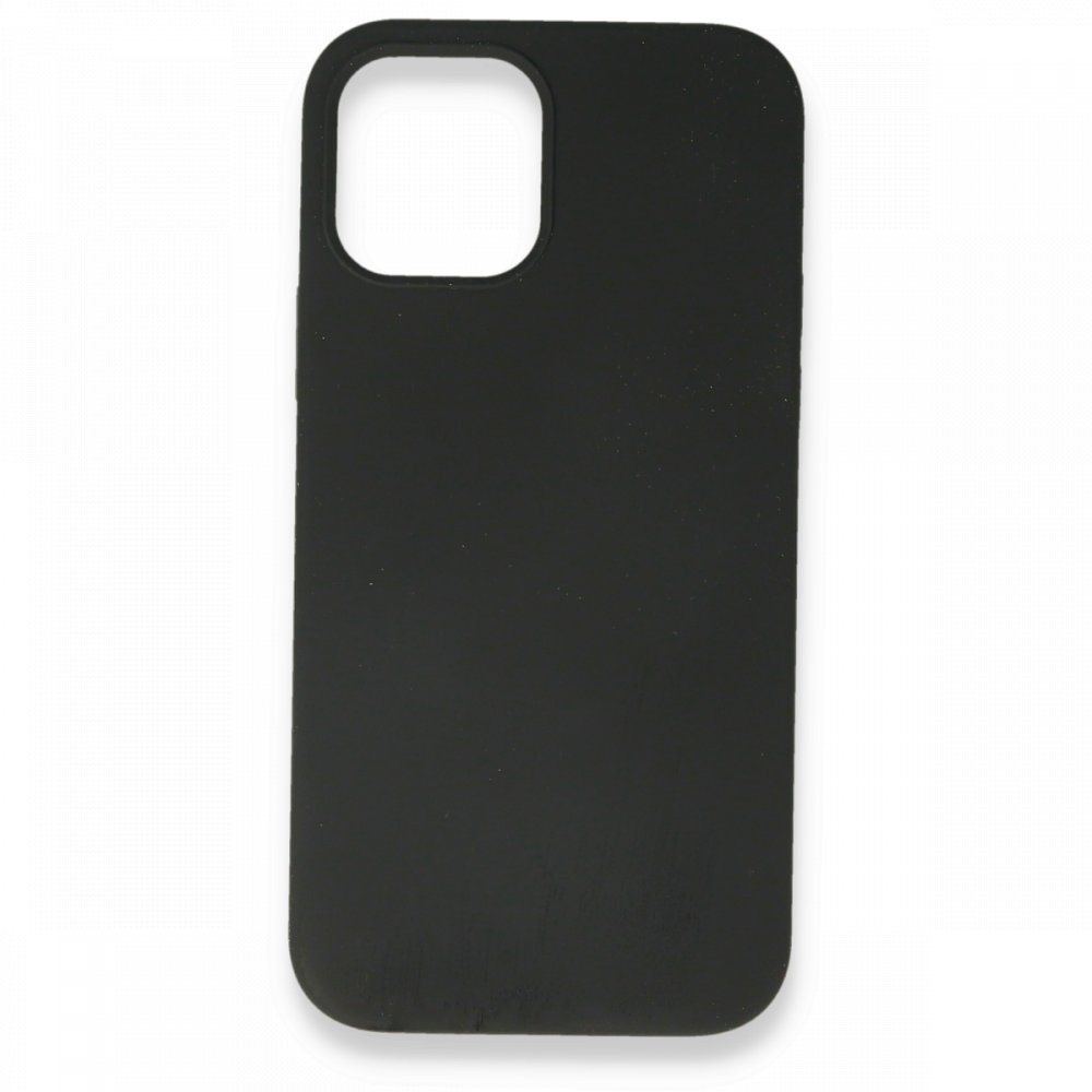  iPhone 12 Mini Kılıf Magneticsafe Lansman Silikon Kapak - Siyah