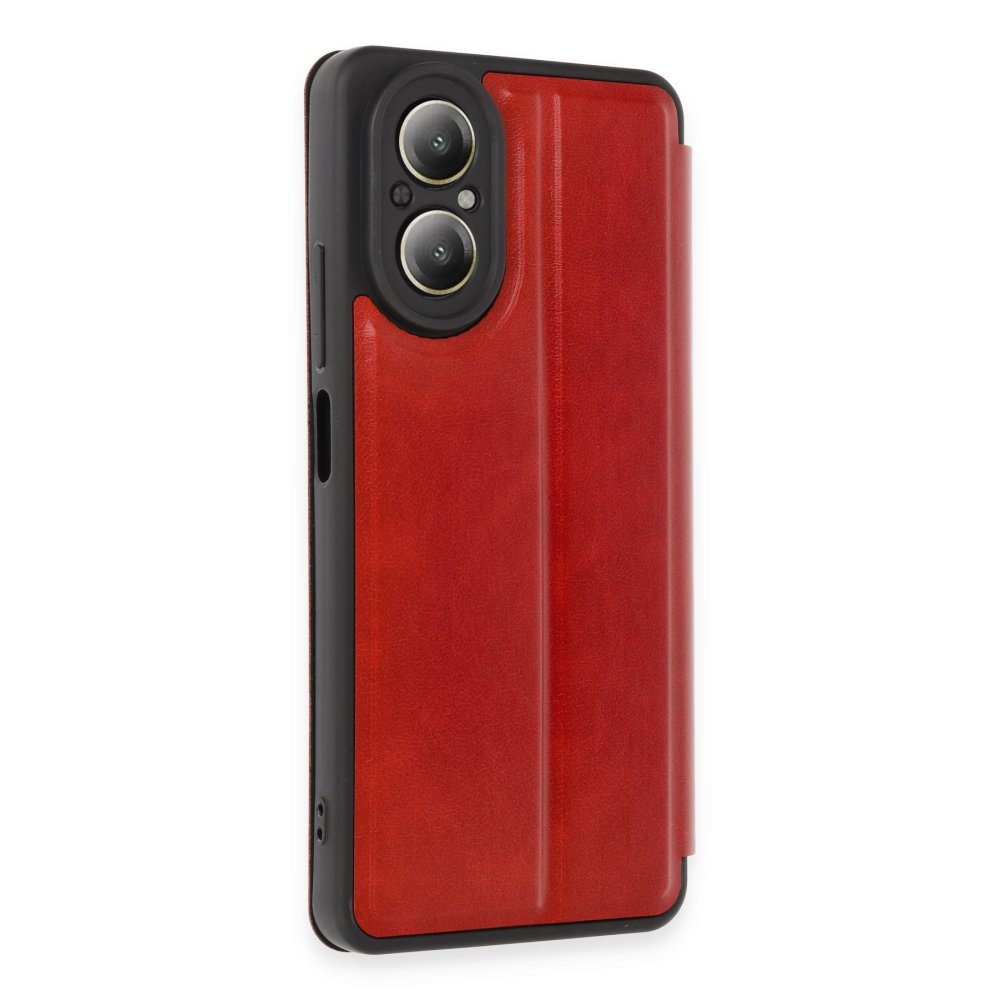  Realme 12 Lite Kılıf Flip Cover - Kırmızı