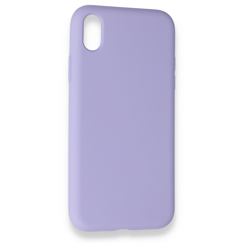 iPhone XR Kılıf Nano içi Kadife Silikon - Lila iPhone XR Kılıf Nano içi Kadife Silikon - Lila