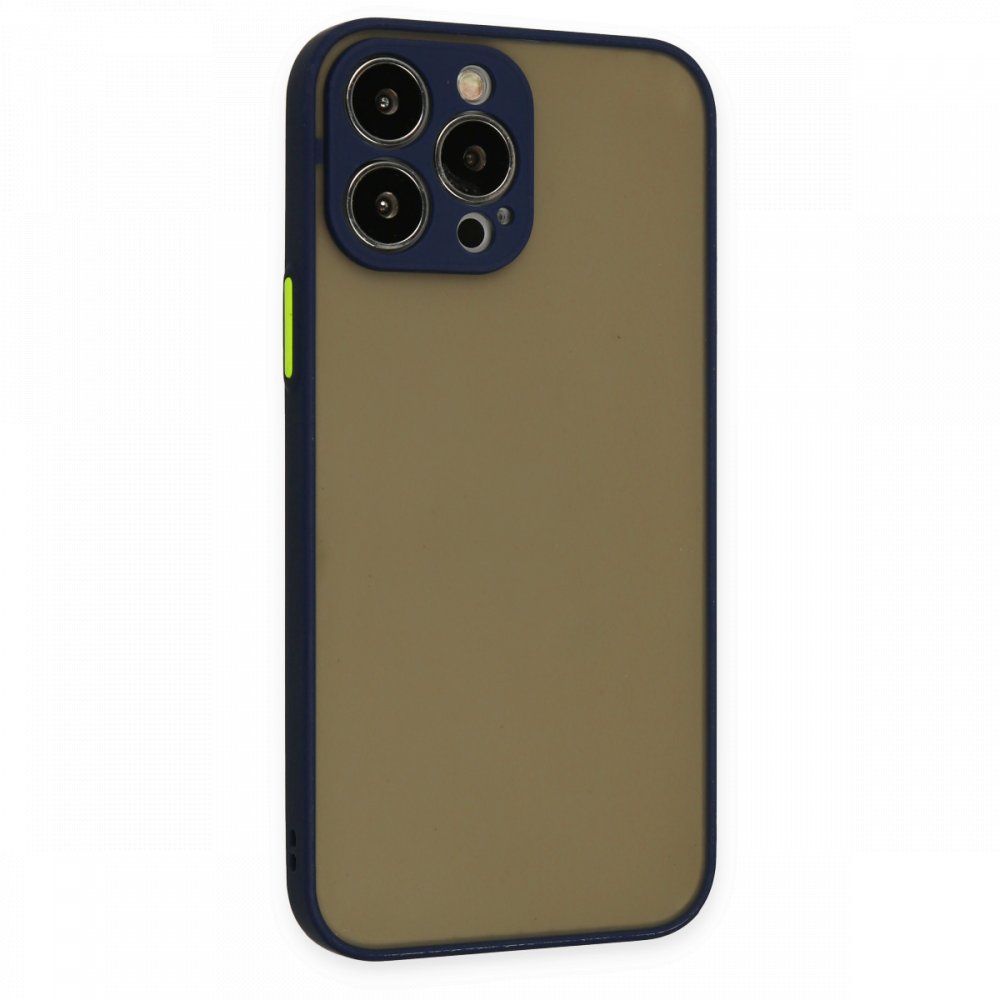  iPhone 13 Pro Kılıf Montreal Silikon Kapak - Lacivert