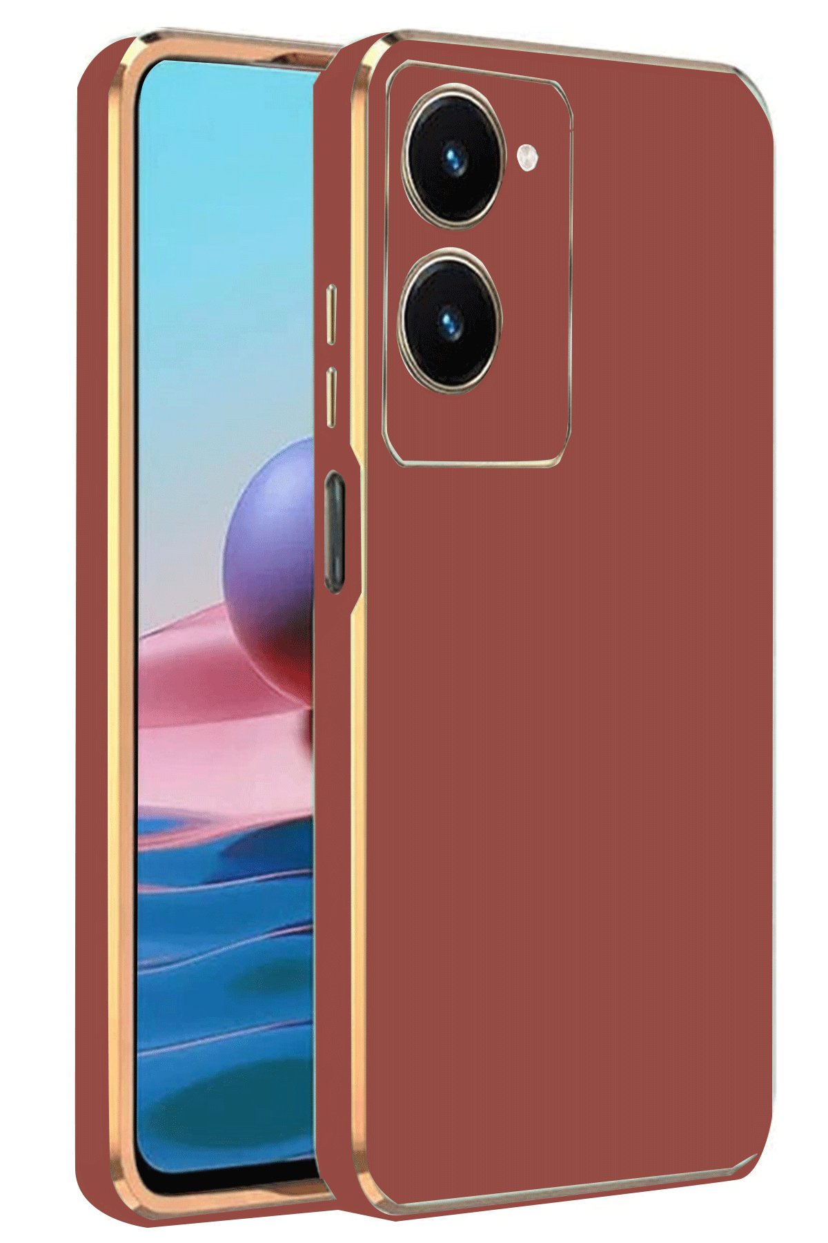 Vivo Y18 Kılıf Volet Silikon - Kırmızı Vivo Y18 Kılıf Volet Silikon - Kırmızı