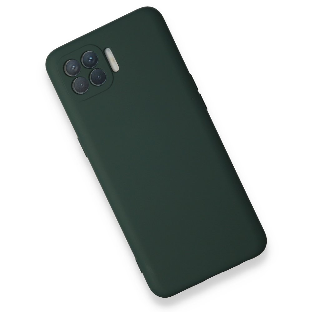  Oppo Reno 4 Lite Kılıf Nano içi Kadife Silikon - Koyu Yeşil