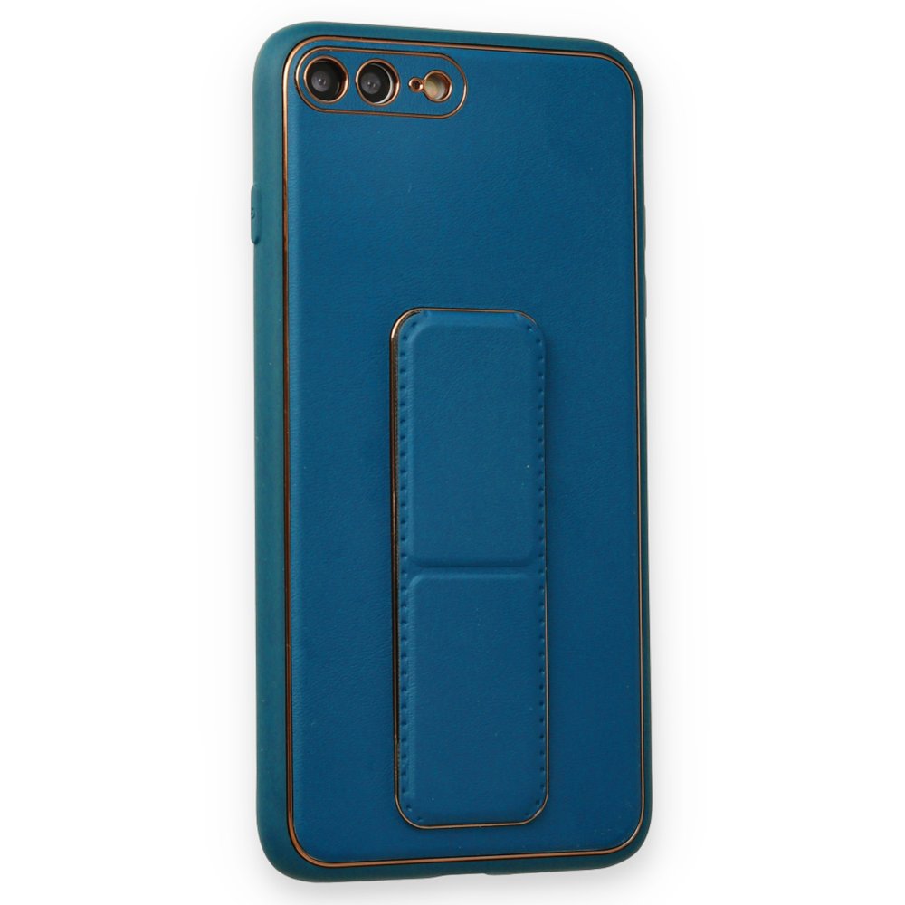 iPhone 8 Plus Kılıf Coco Deri Standlı Kapak - Açık Mavi iPhone 8 Plus Kılıf Coco Deri Standlı Kapak - Açık Mavi