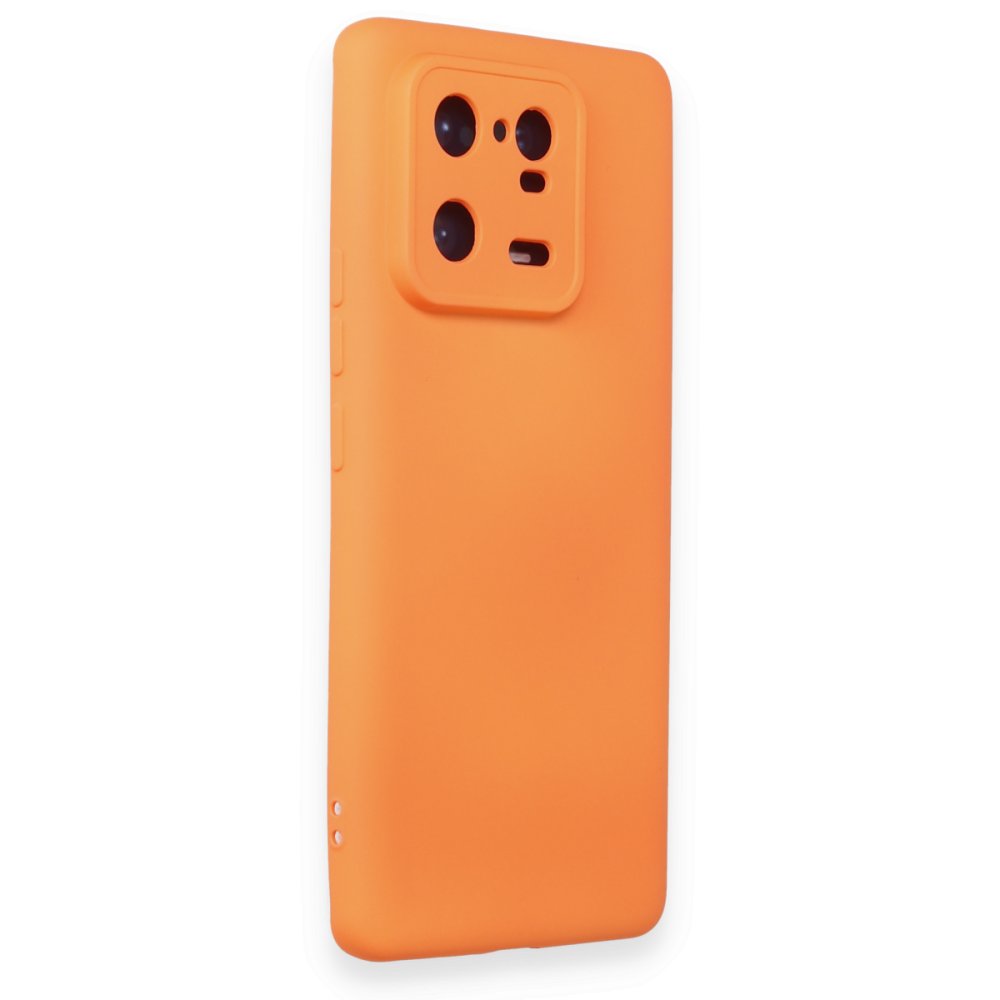 Xiaomi Mi 13 Pro Kılıf Nano içi Kadife Silikon - Turuncu Xiaomi Mi 13 Pro Kılıf Nano içi Kadife Silikon - Turuncu
