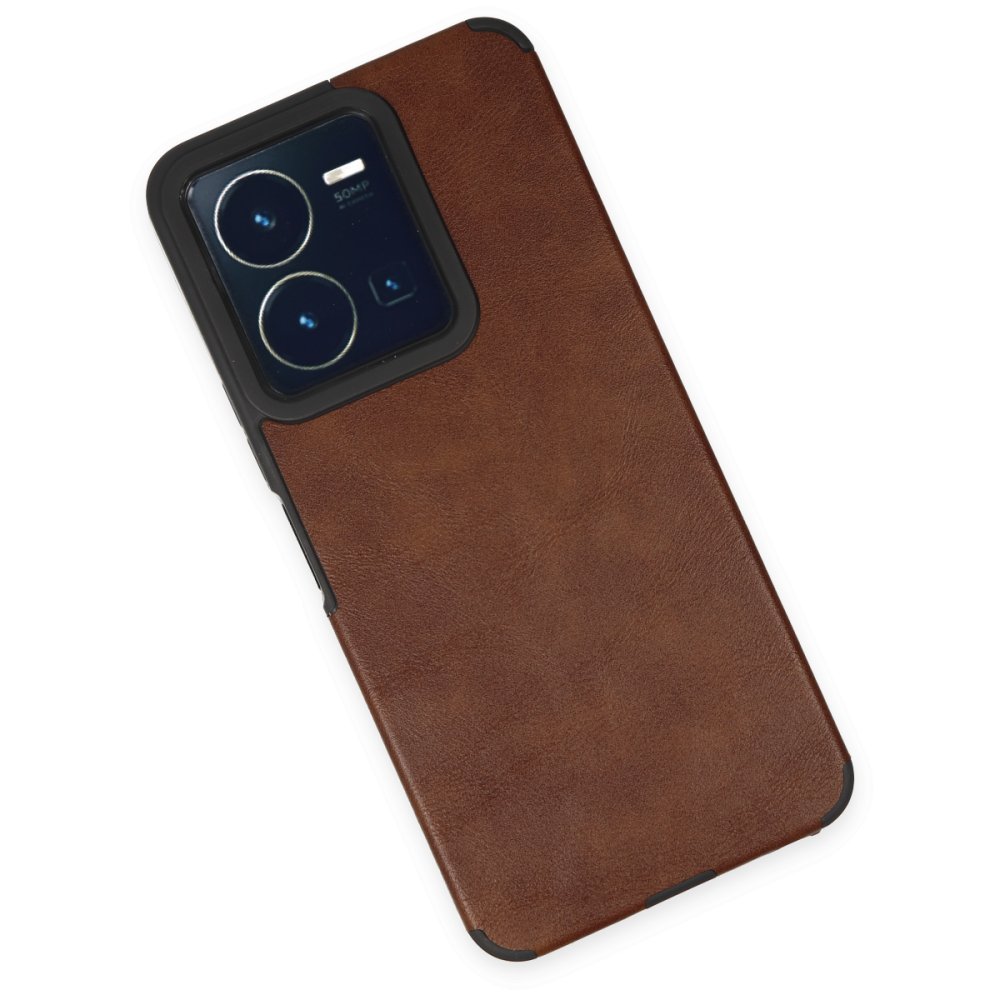 Vivo Y22S Kılıf Loop Deri Silikon - Kahverengi Vivo Y22S Kılıf Loop Deri Silikon - Kahverengi