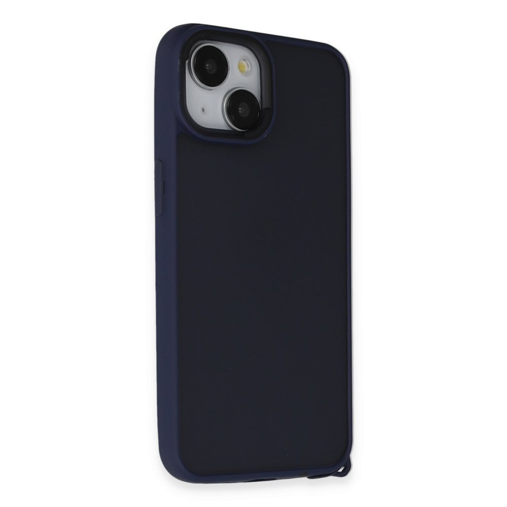  iPhone 15 Kılıf Elegant Kapak - Lacivert