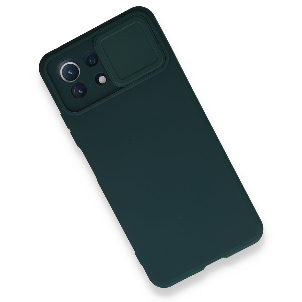 Xiaomi Mİ 11 Lite Kılıf Color Lens Silikon - Yeşil  Xiaomi Mİ 11 Lite Kılıf Color Lens Silikon - Yeşil
