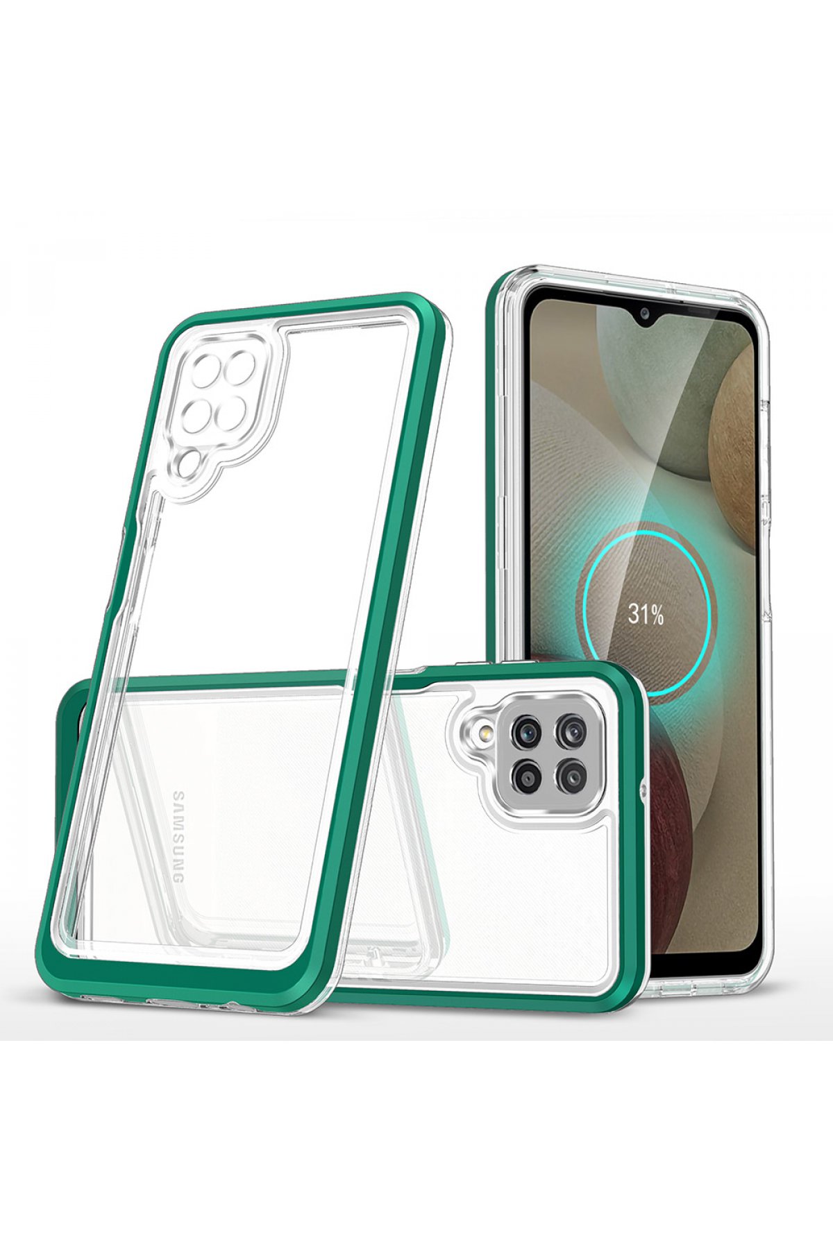  Samsung Galaxy M22 Kılıf Lims Silikon - Yeşil