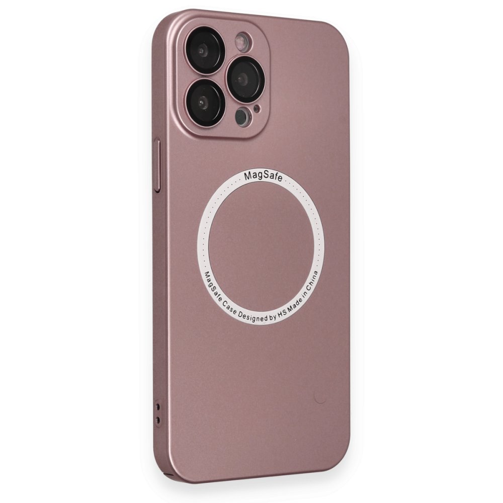 iPhone 13 Pro Max Kılıf Jack Magneticsafe Lens Silikon - Rose Gold  iPhone 13 Pro Max Kılıf Jack Magneticsafe Lens Silikon - Rose Gold