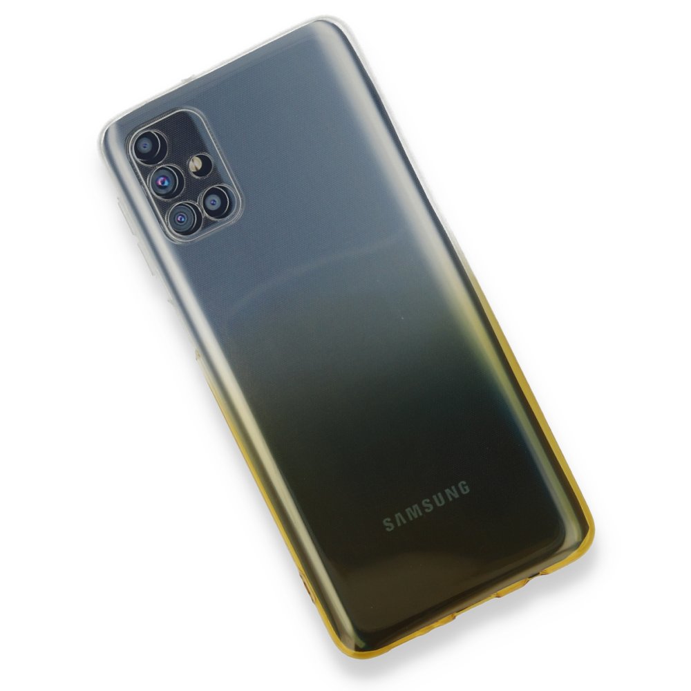  Samsung Galaxy M51 Kılıf Lüx Çift Renkli Silikon - Sarı