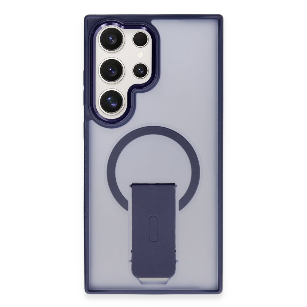  Samsung Galaxy S23 Ultra Tork Magsafe Standlı Kapak - Lacivert