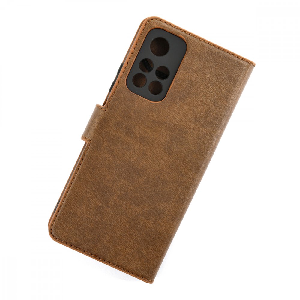  Xiaomi Poco M4 Pro 5G Kılıf Trend S Plus Kapaklı Kılıf - Taba