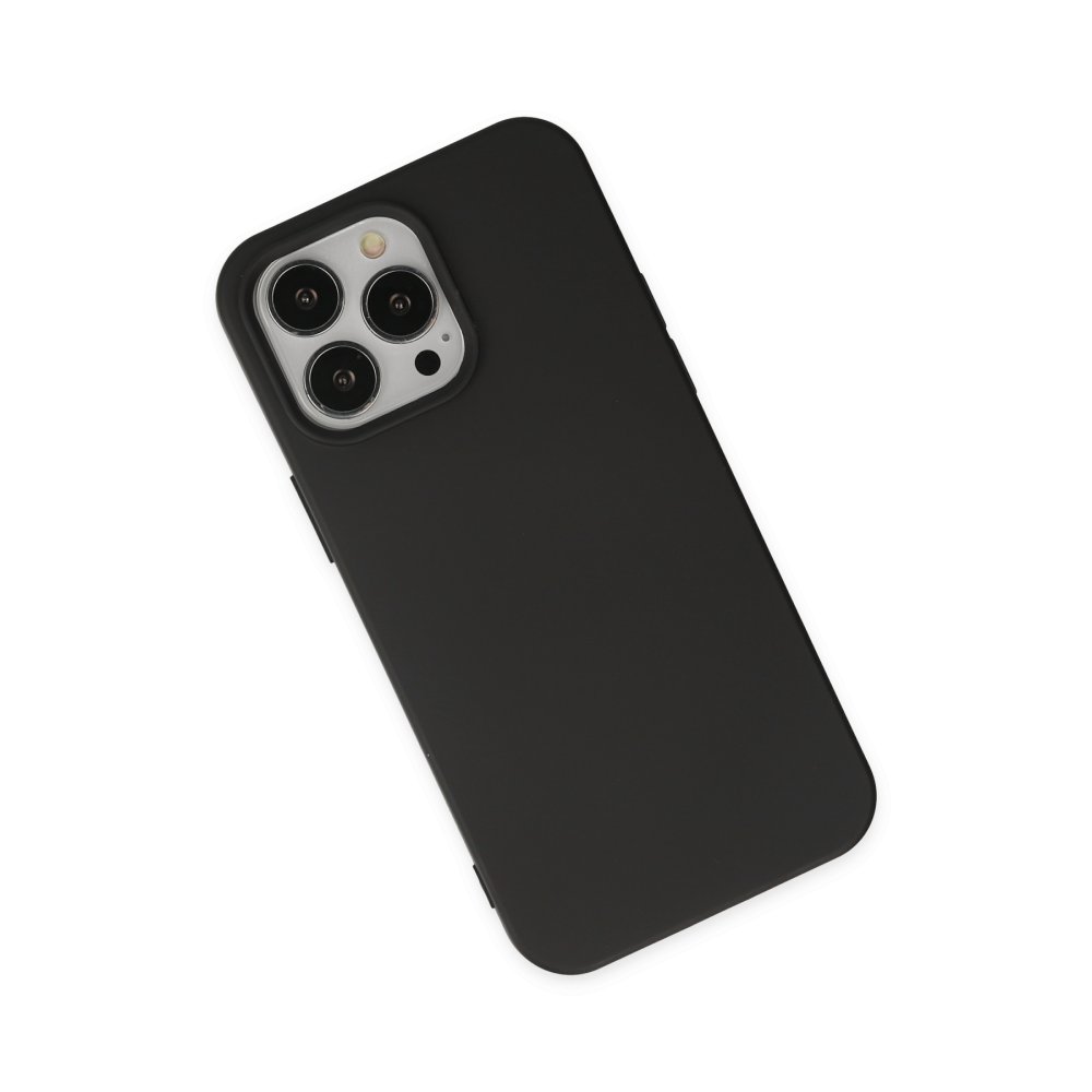 iPhone 14 Pro Max Kılıf Nano içi Kadife Silikon - Siyah iPhone 14 Pro Max Kılıf Nano içi Kadife Silikon - Siyah