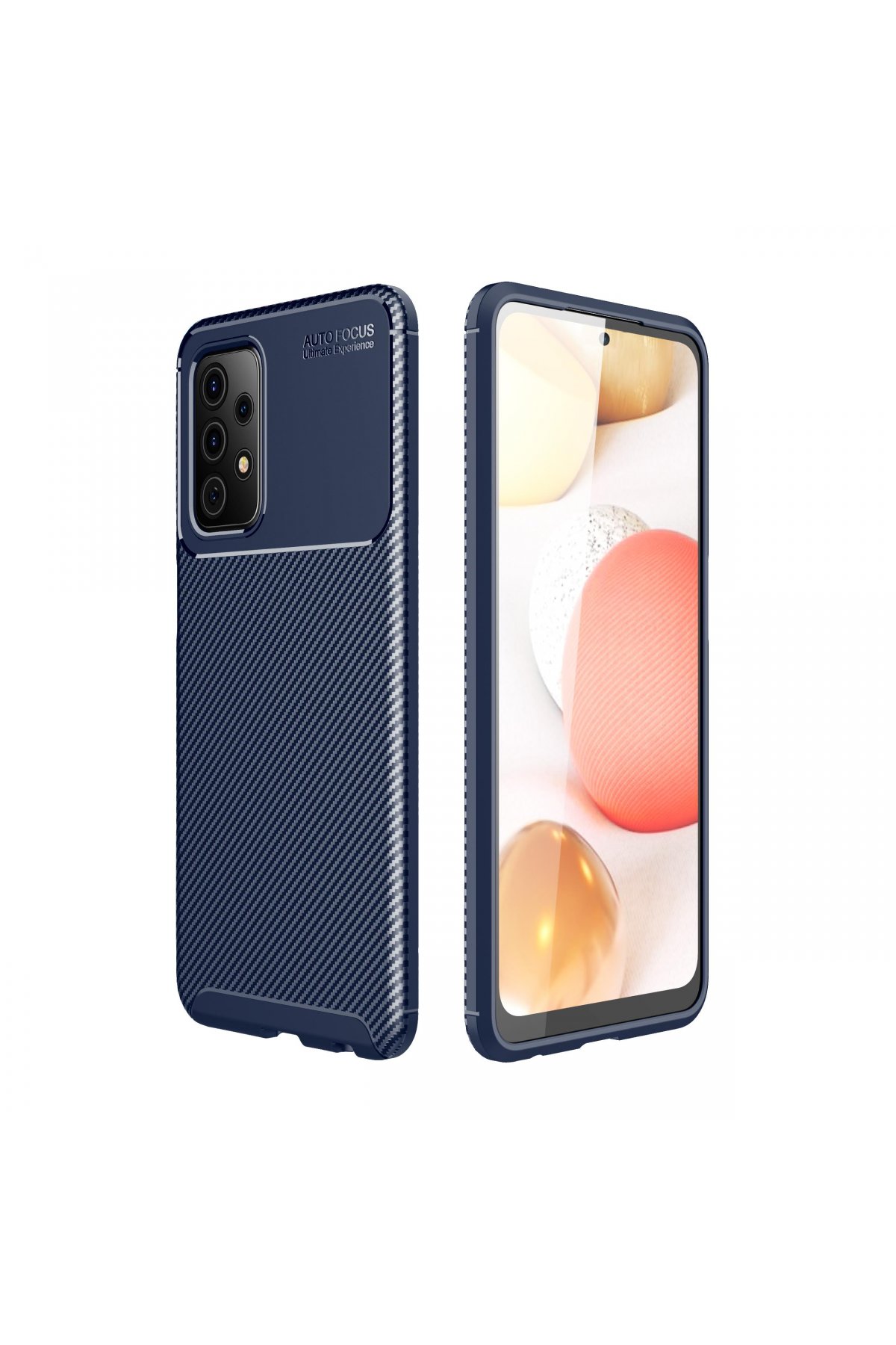  Samsung Galaxy A52S Kılıf Auto Focus Karbon Kapak - Lacivert