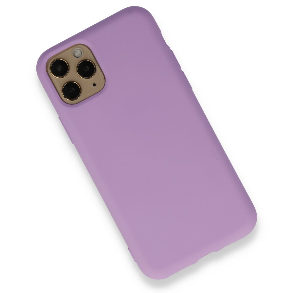  iPhone 11 Pro Kılıf Nano içi Kadife Silikon - Lila