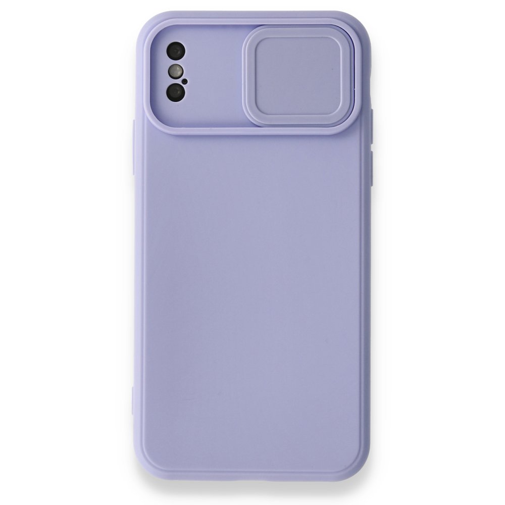 iPhone X Kılıf Color Lens Silikon - Mor  iPhone X Kılıf Color Lens Silikon - Mor