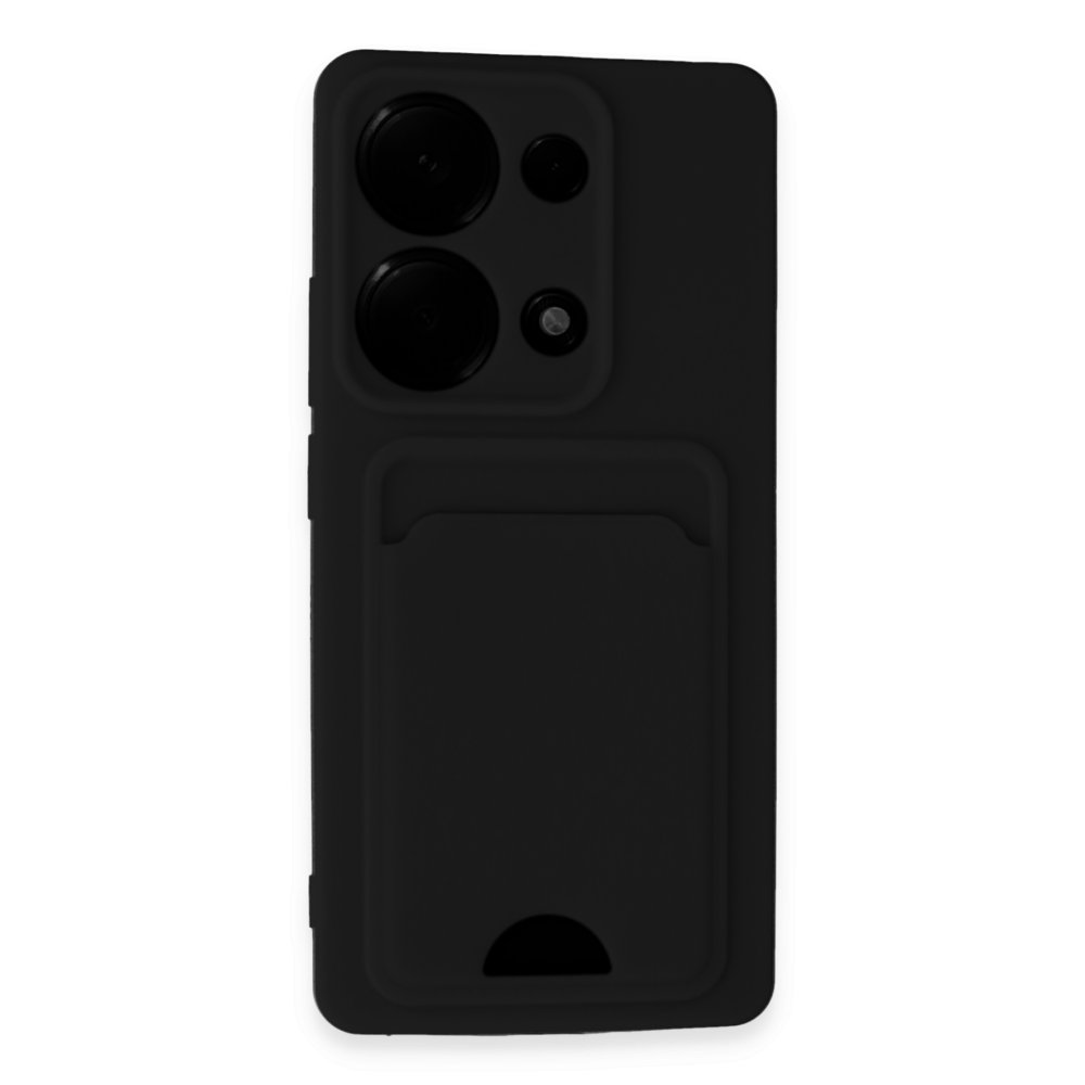  Xiaomi Poco M6 Pro 4G Kılıf Kelvin Kartvizitli Silikon - Siyah