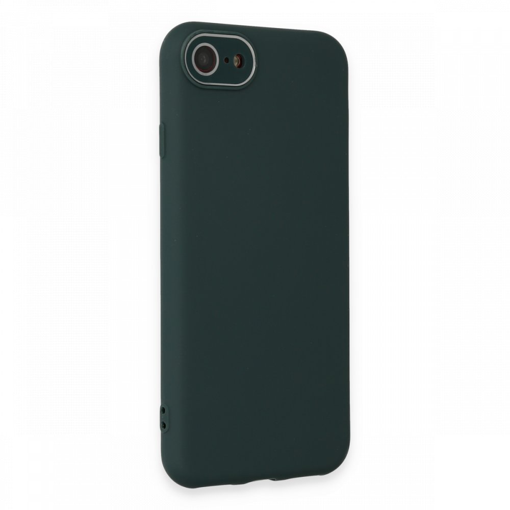 iPhone 8 Kılıf Lansman Glass Kapak - Koyu Yeşil  iPhone 8 Kılıf Lansman Glass Kapak - Koyu Yeşil