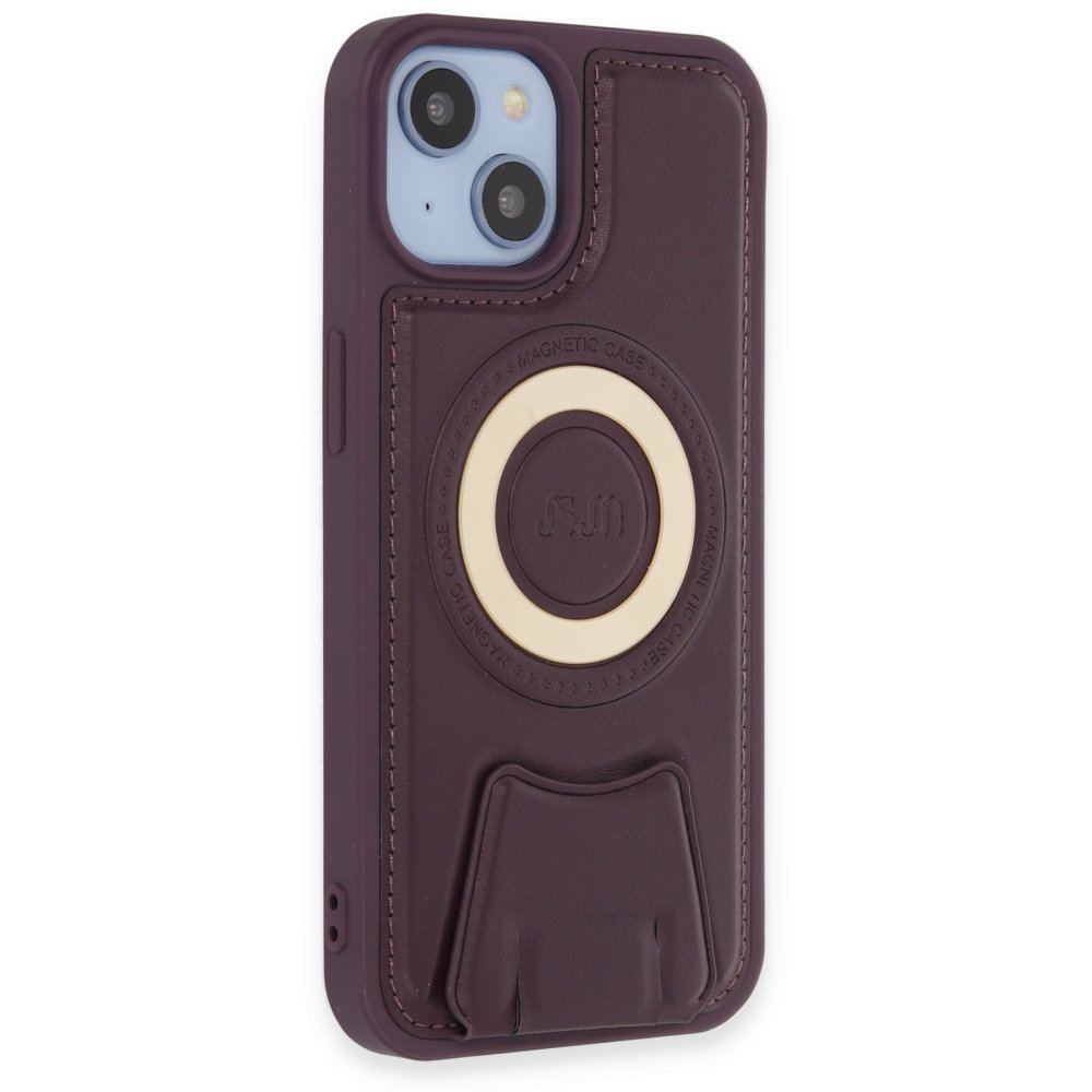 iPhone 14 Kılıf Merkür Magneticsafe Standlı Kapak - Derin Mor iPhone 14 Kılıf Merkür Magneticsafe Standlı Kapak - Derin Mor