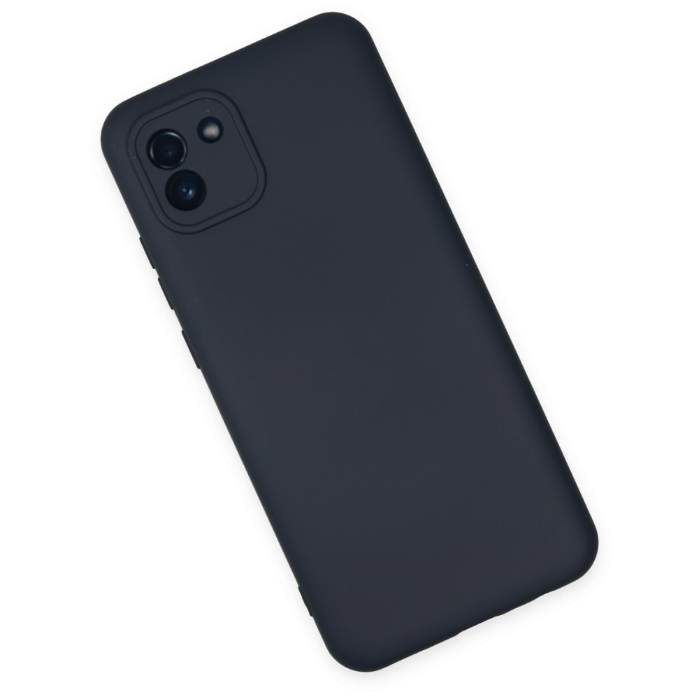  Samsung Galaxy A03 Kılıf Nano içi Kadife Silikon - Lacivert
