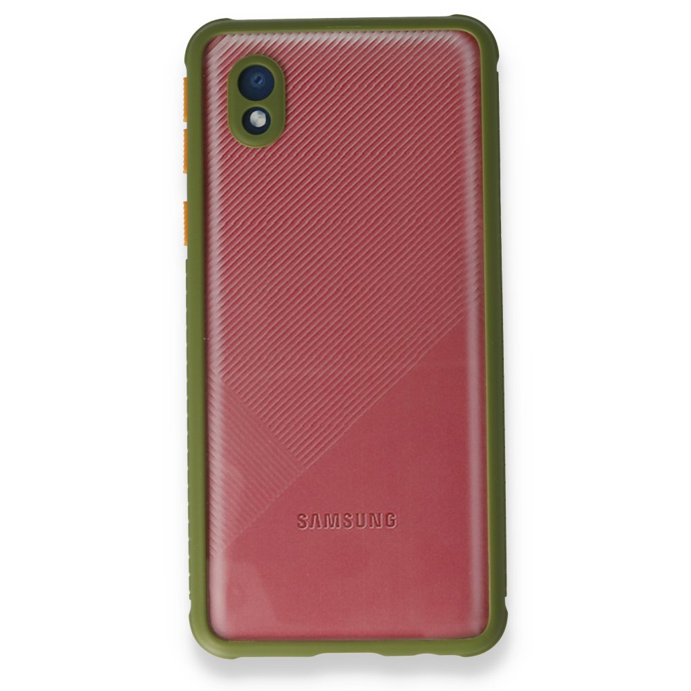  Samsung Galaxy A01 Core Kılıf Miami Şeffaf Silikon - Yeşil