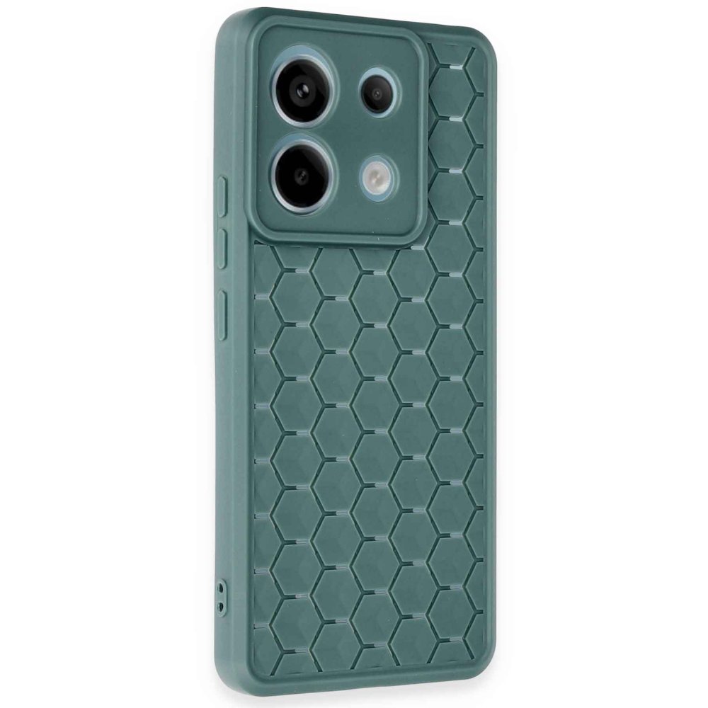 Redmi Note 13 Pro 5G Kılıf Petek Silikon Kapak - Koyu Yeşil Redmi Note 13 Pro 5G Kılıf Petek Silikon Kapak - Koyu Yeşil