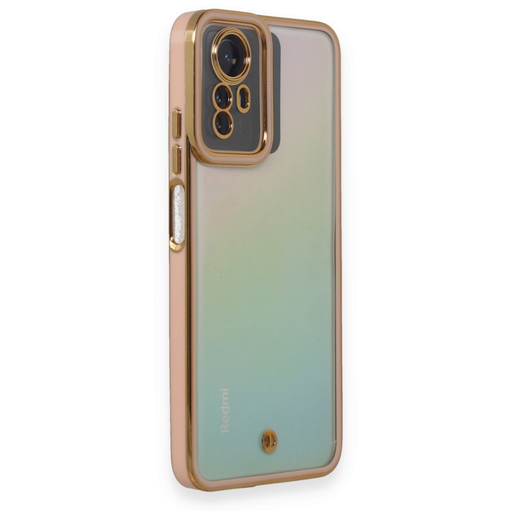 Redmi Note 12S Kılıf Liva Lens Silikon - Pudra