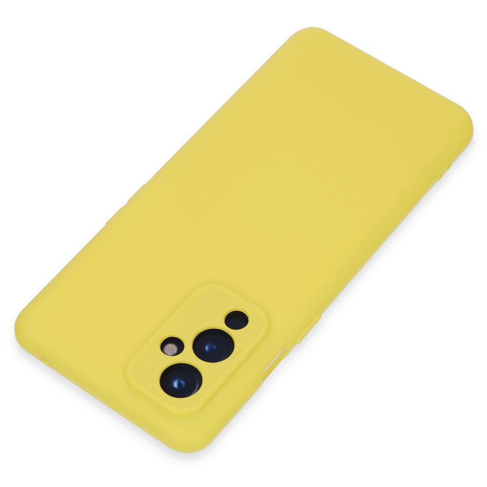 One Plus 9 Kılıf Nano içi Kadife Silikon - Sarı One Plus 9 Kılıf Nano içi Kadife Silikon - Sarı