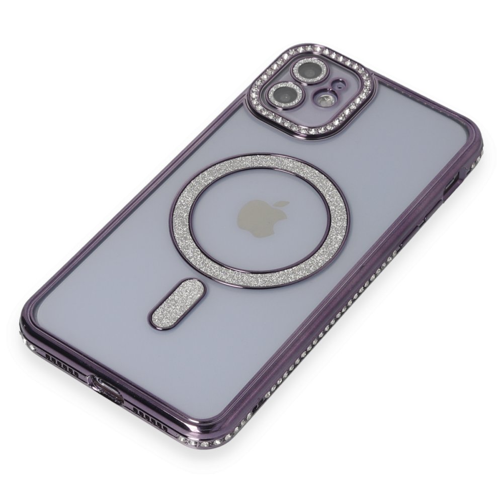 iPhone 11 Kılıf Joke Simli Magneticsafe Kılıf - Derin Mor iPhone 11 Kılıf Joke Simli Magneticsafe Kılıf - Derin Mor