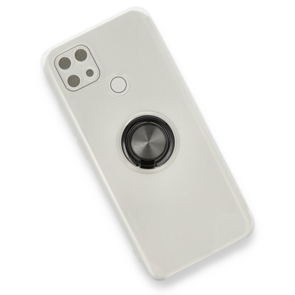 Oppo A15S Kılıf Gros Yüzüklü Silikon - Siyah Oppo A15S Kılıf Gros Yüzüklü Silikon - Siyah
