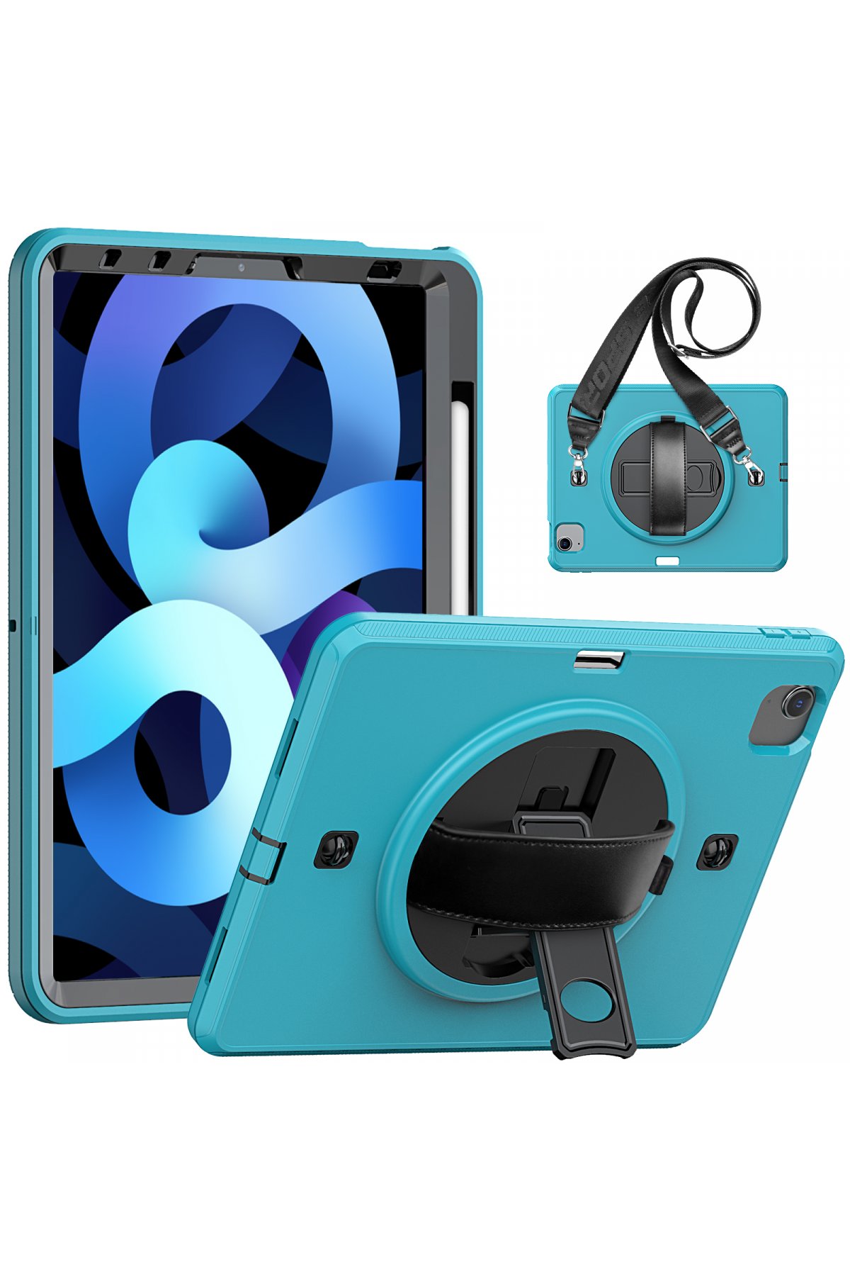  iPad Air 4 10.9 Kılıf Strap-C Otterbox Tablet Kapak - Mavi