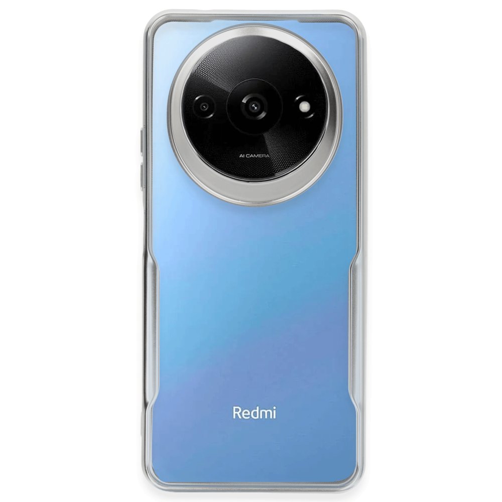 Redmi A3 4G Kılıf Boyi Silikon Kapak - Gümüş