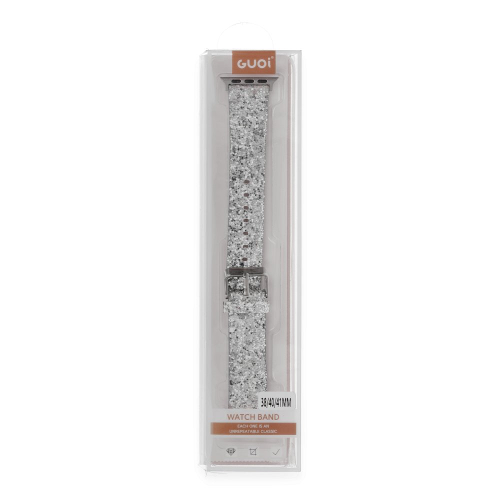  Apple Watch 38mm Starry Taşlı Kordon - Gümüş