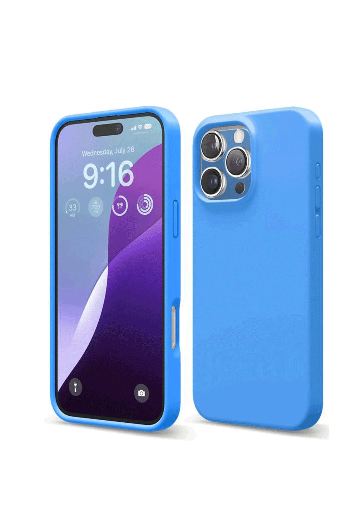  iPhone 16 Pro Max Kılıf First Silikon - Mavi