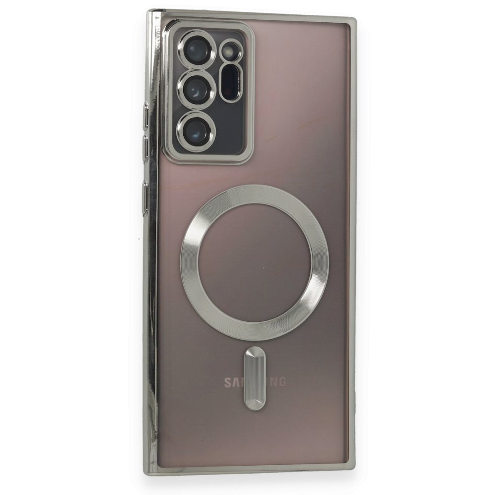  Samsung Galaxy Note 20 Ultra Kılıf Kross Magneticsafe Kapak - Gümüş