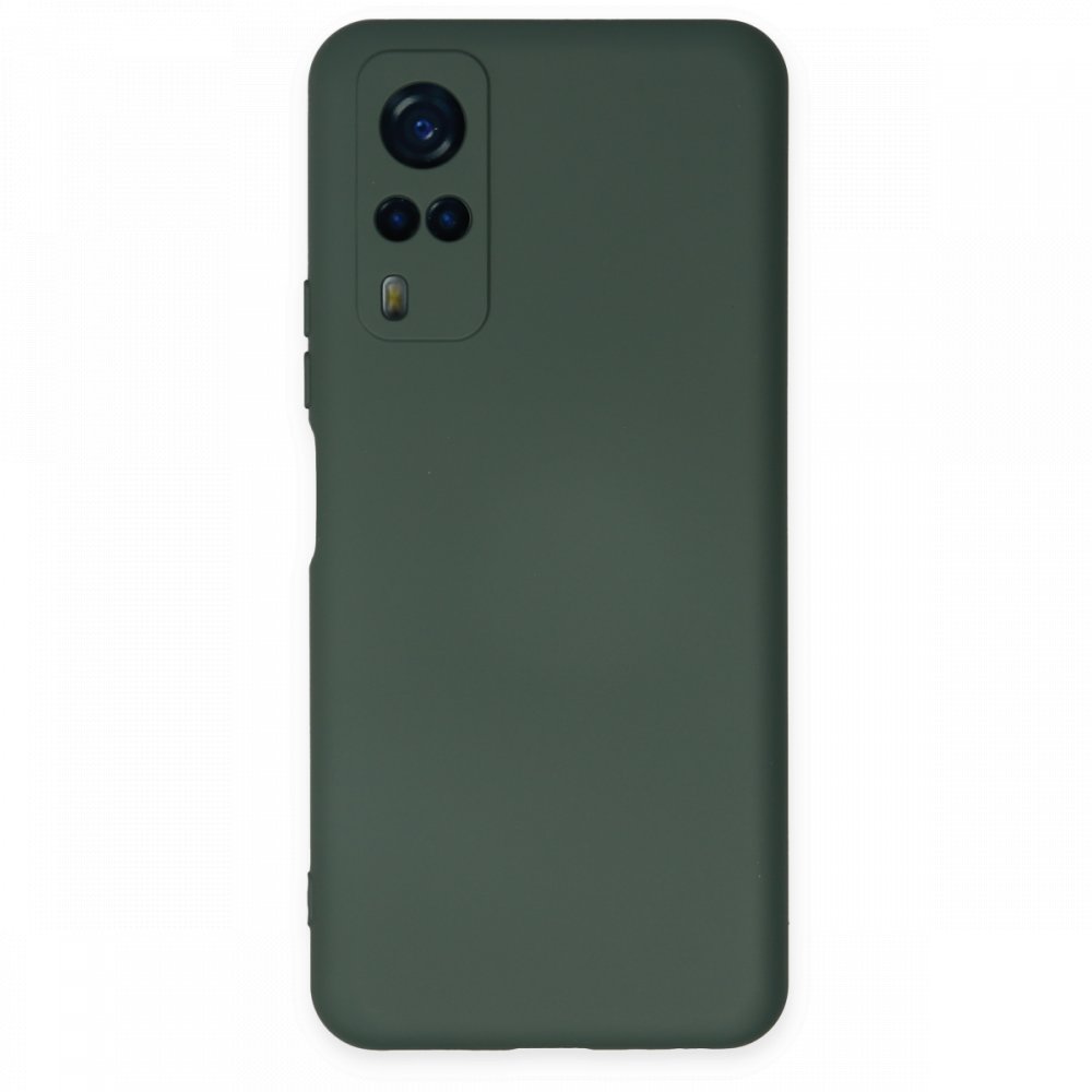  Vivo Y31 2021 Kılıf Nano içi Kadife Silikon - Koyu Yeşil