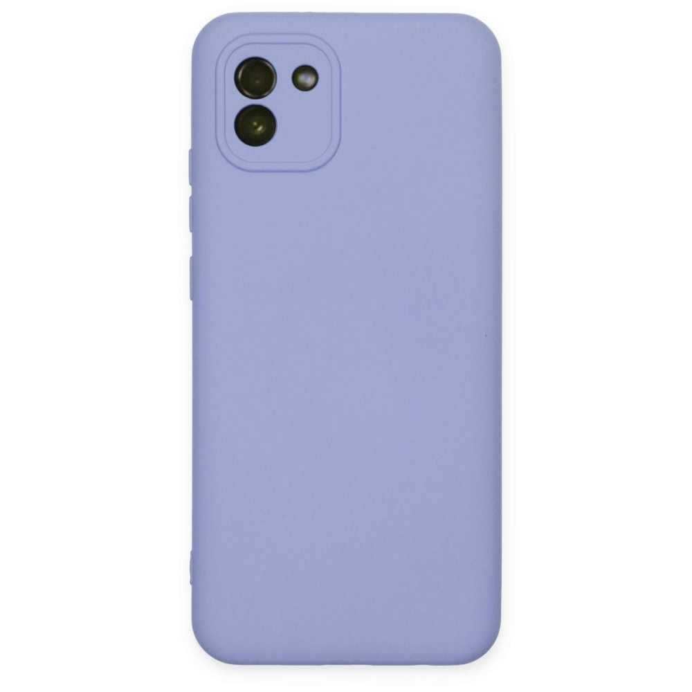  Samsung Galaxy A03 Kılıf Nano içi Kadife Silikon - Lila
