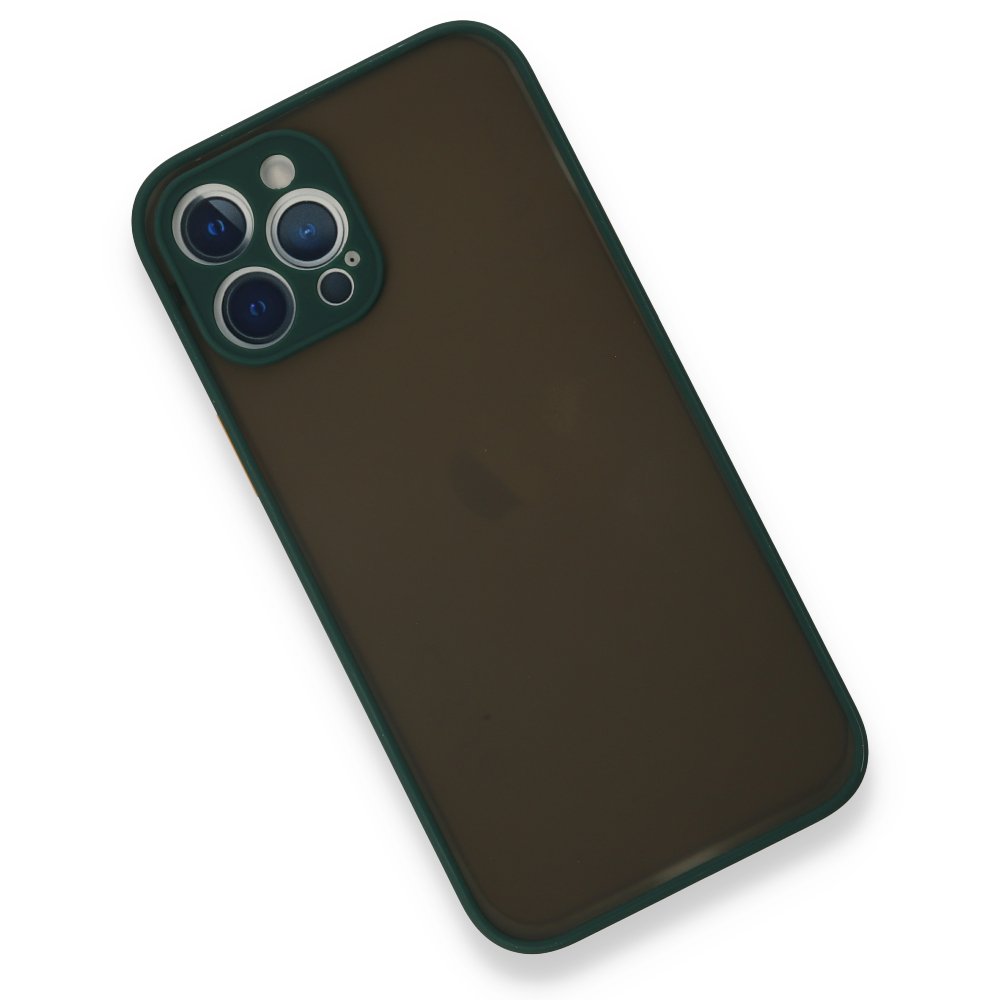 iPhone 12 Pro Kılıf Montreal Silikon Kapak - Yeşil iPhone 12 Pro Kılıf Montreal Silikon Kapak - Yeşil