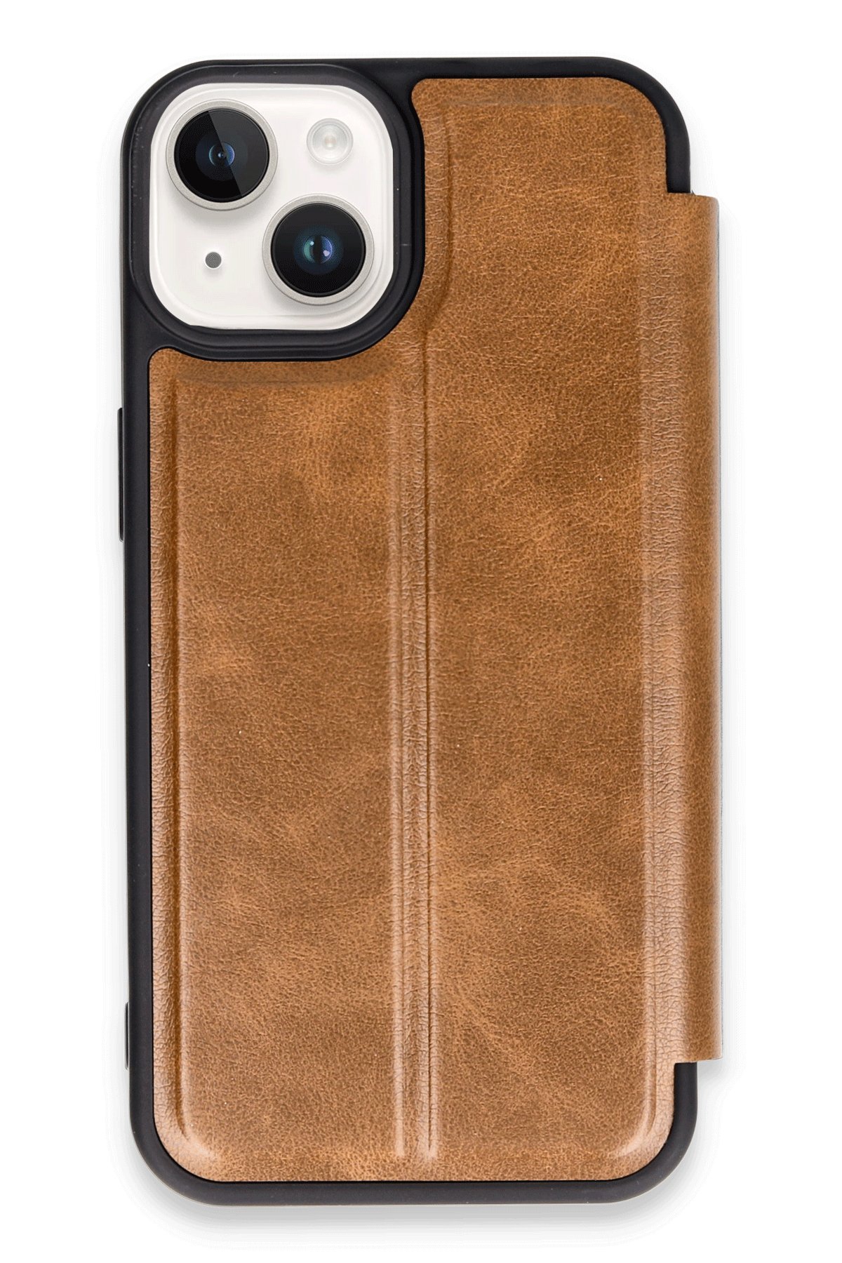  iPhone 14 Kılıf Flip Cover - Taba