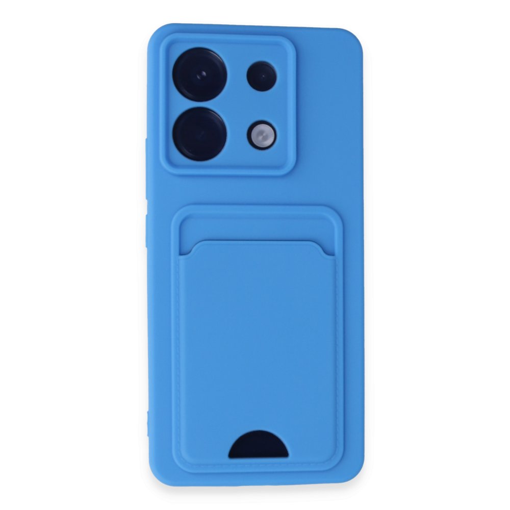  Xiaomi Poco X6 Kılıf Kelvin Kartvizitli Silikon - Mavi