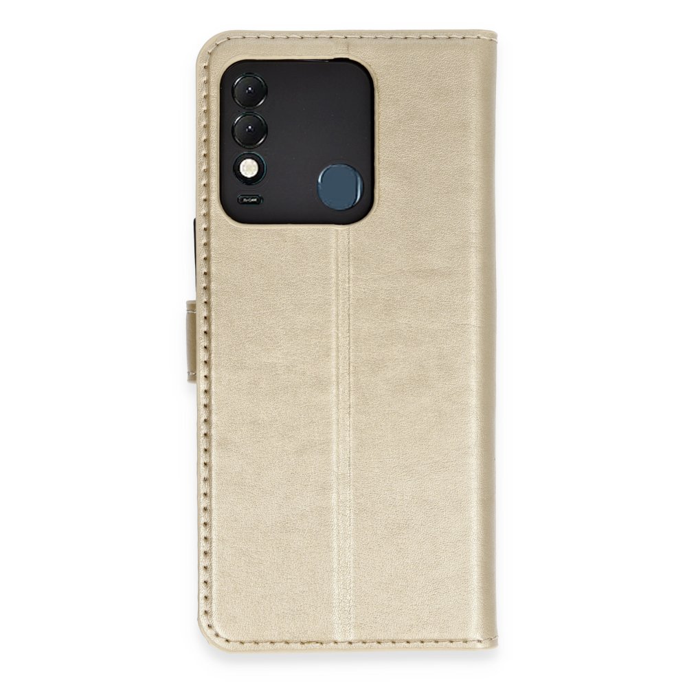 Tecno Spark 8T Kılıf Trend S Plus Kapaklı Kılıf - Gold Tecno Spark 8T Kılıf Trend S Plus Kapaklı Kılıf - Gold