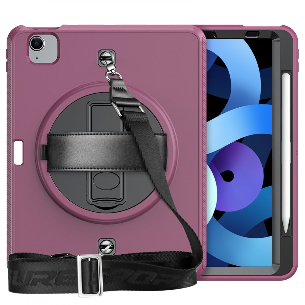  iPad Air 4 10.9 Kılıf Strap-C Otterbox Tablet Kapak - Mürdüm