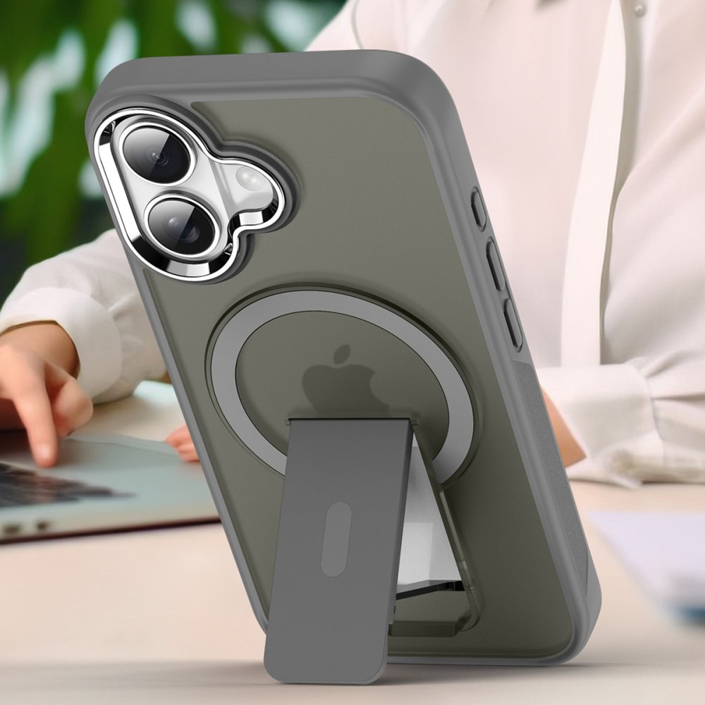 iPhone 16 Plus Kılıf Tork Magsafe Standlı Kapak - Siyah iPhone 16 Plus Kılıf Tork Magsafe Standlı Kapak - Siyah