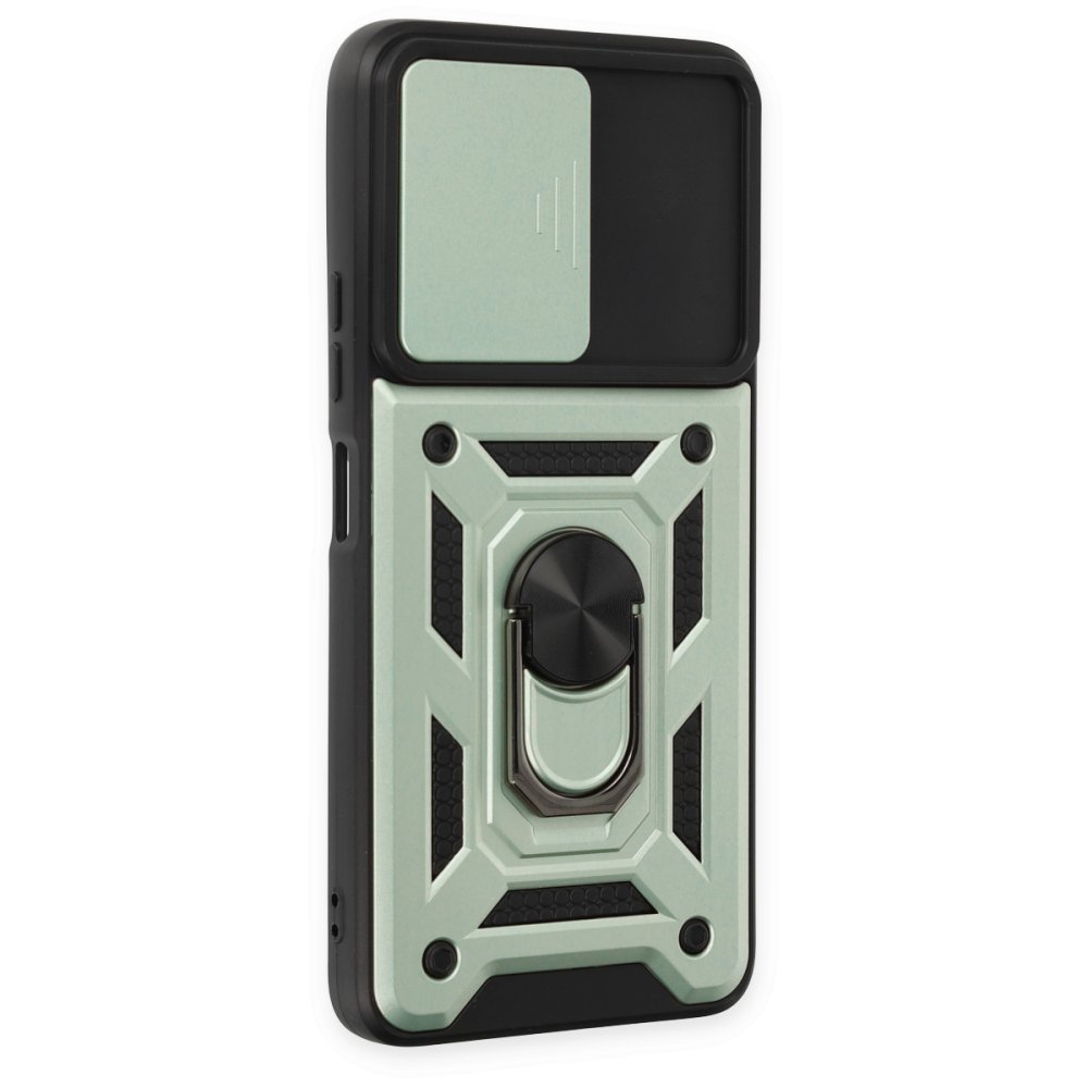  Xiaomi Poco X3 GT Kılıf Pars Lens Yüzüklü Silikon - Yeşil