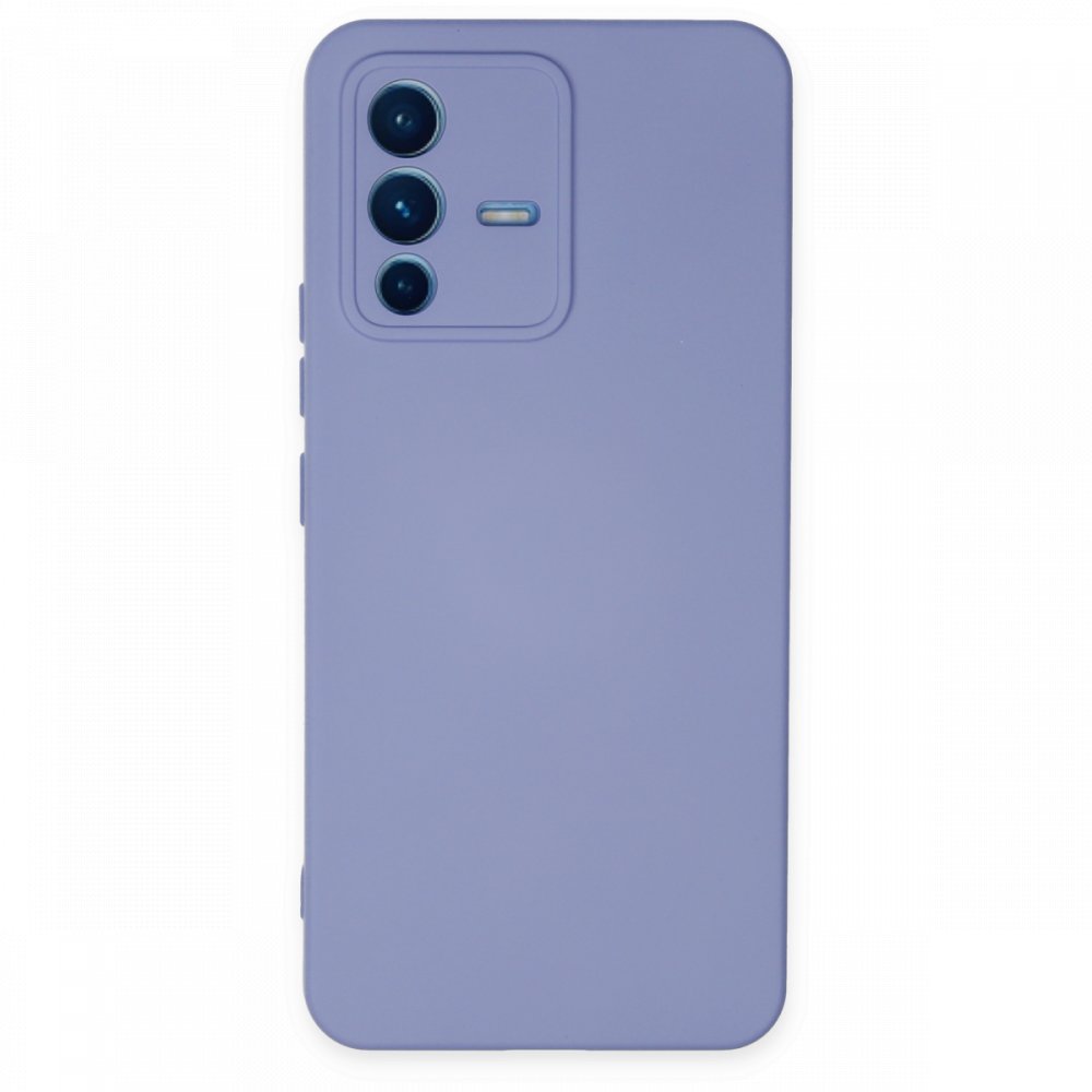  Vivo V23 5G Kılıf Nano içi Kadife Silikon - Lila