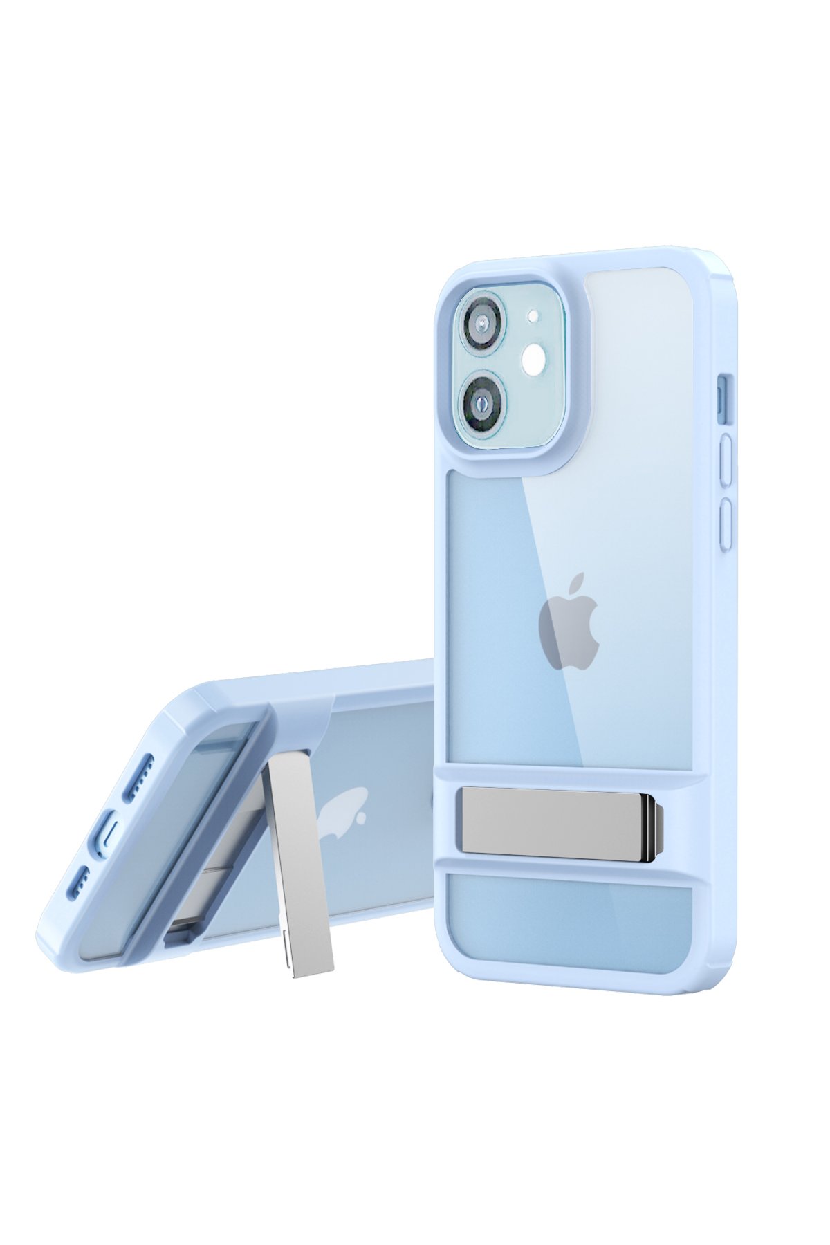  iPhone 12 Kılıf Rolet Stand Kapak - Sierra Blue