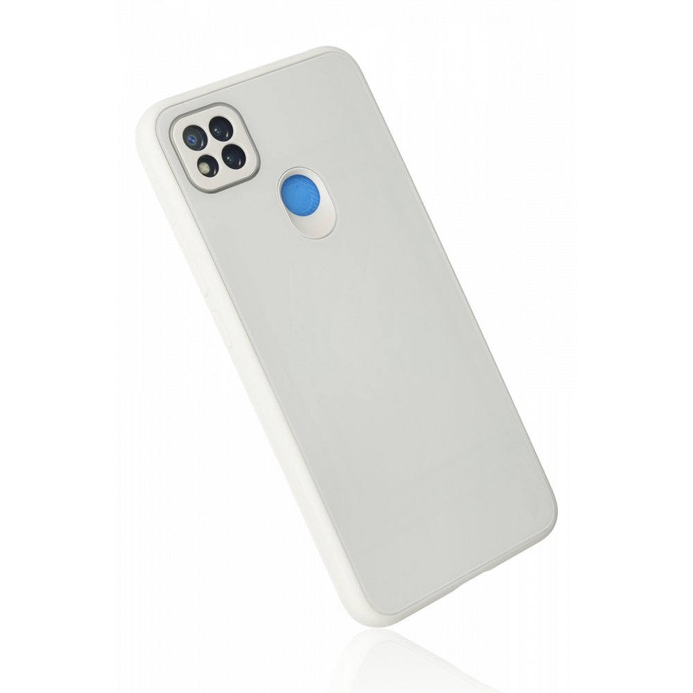 Redmi 9C Kılıf Glass Kapak - Beyaz Redmi 9C Kılıf Glass Kapak - Beyaz