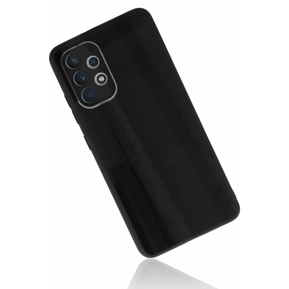  Samsung Galaxy A32 Kılıf Glass Kapak - Siyah