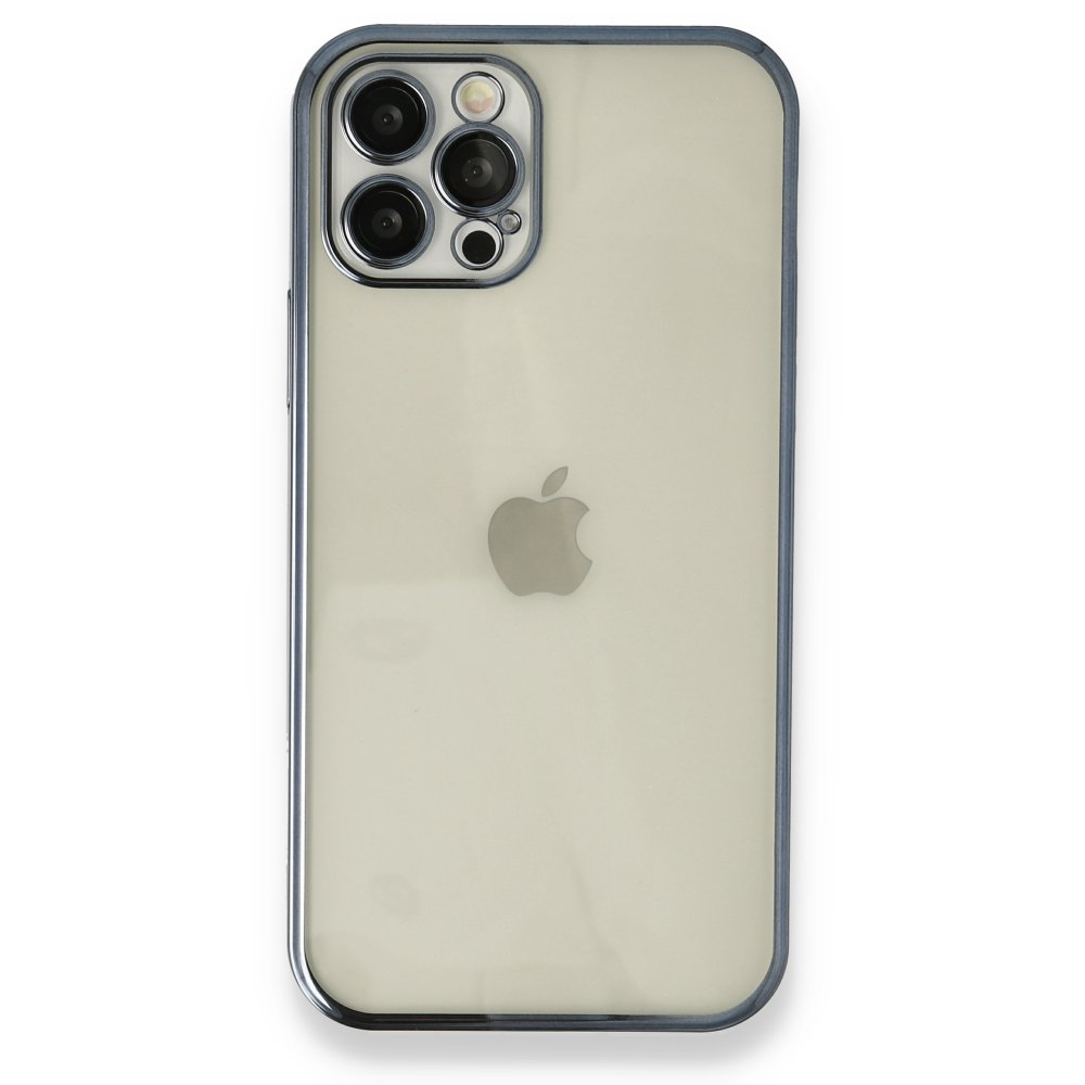  iPhone 12 Pro Kılıf Razer Lensli Silikon - Mavi
