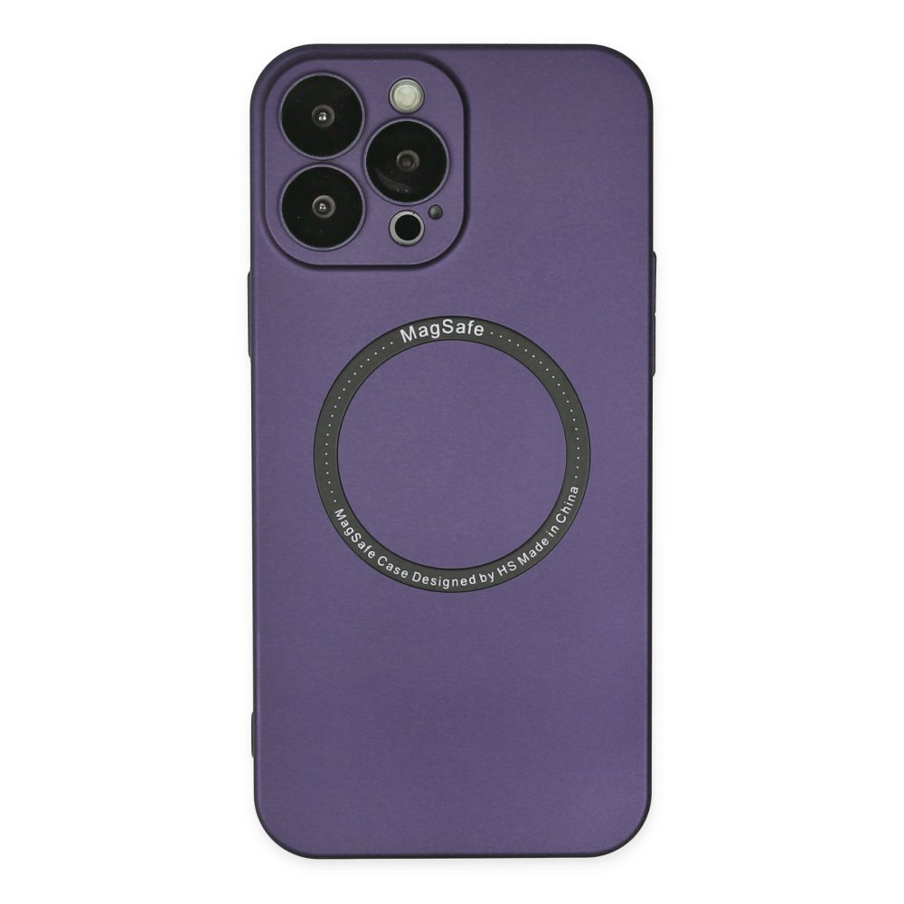  iPhone 14 Pro Kılıf Jack Magneticsafe Lens Silikon - Mor